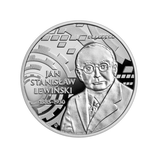 Package of 5 pieces of silver coin The great Polish economists – Jan Stanisław Lewiński with face of value 10 zł
